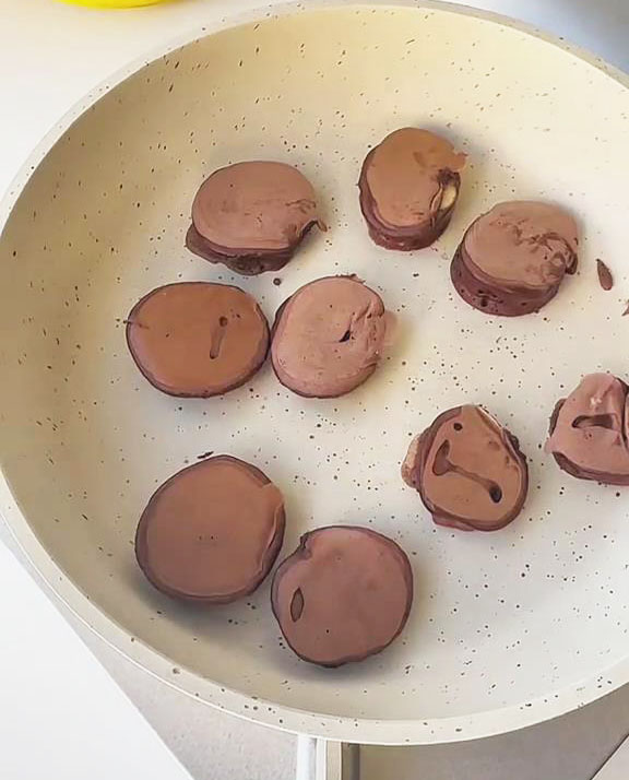 cook on low heat until small bubbles form