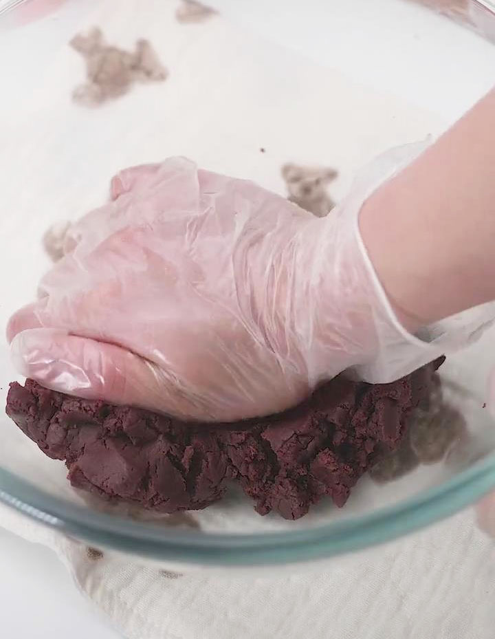 knead it gently by hand into until smooth