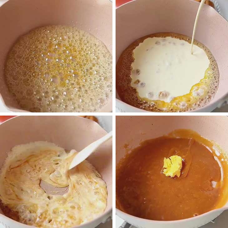 make the caramel sauce make the caramel sauce