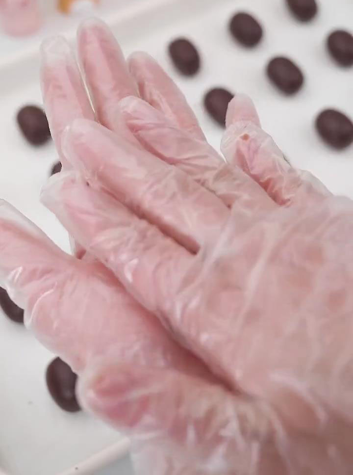 roll each portion into an oval ball resembling a coffee bean