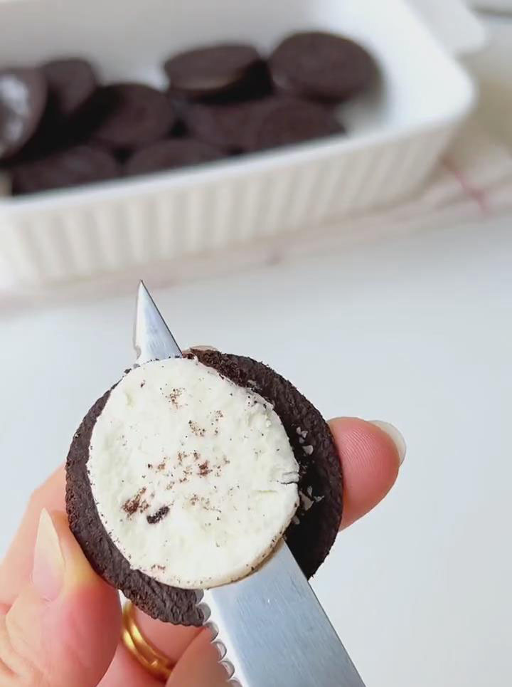 scrape the oreo filling from the cookies scrape the oreo filling from the cookies