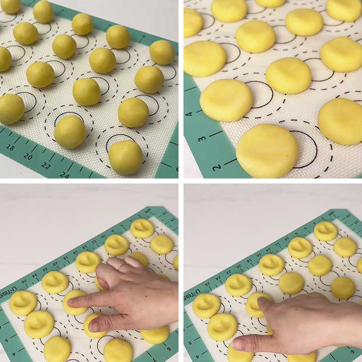 shape the cookies