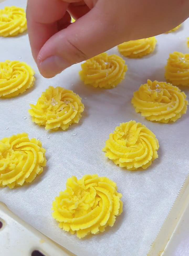 sprinkle coarse sugar on top