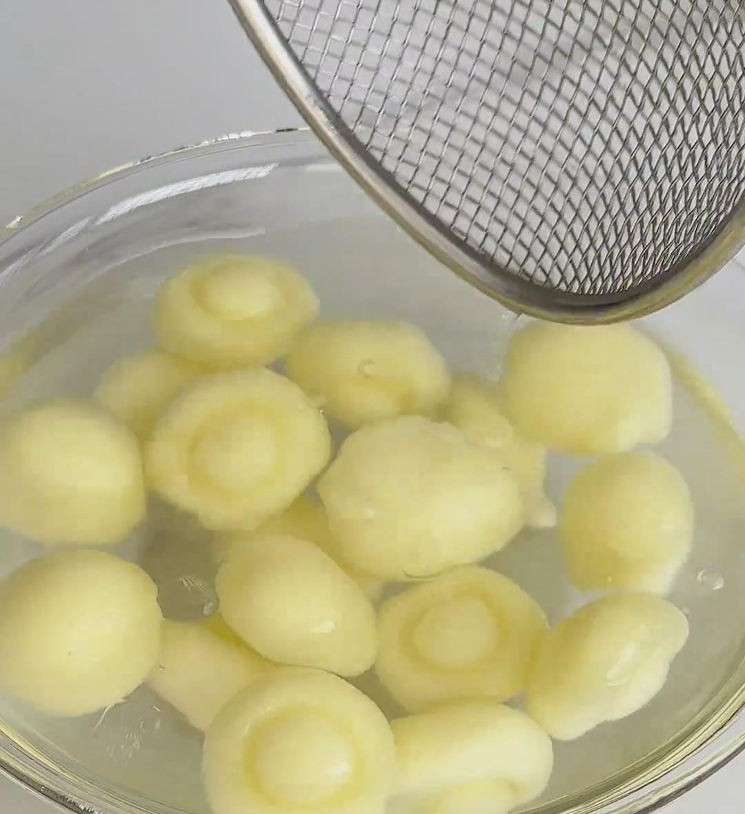 transfer immediately to a bowl of ice water