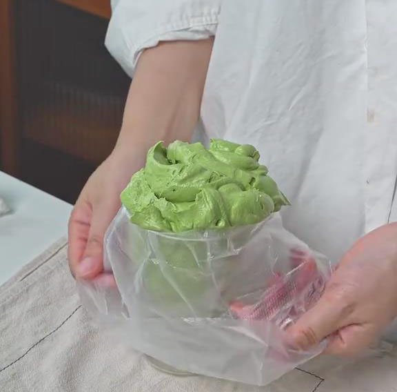 transfer the mixture into a piping bag for convenient application