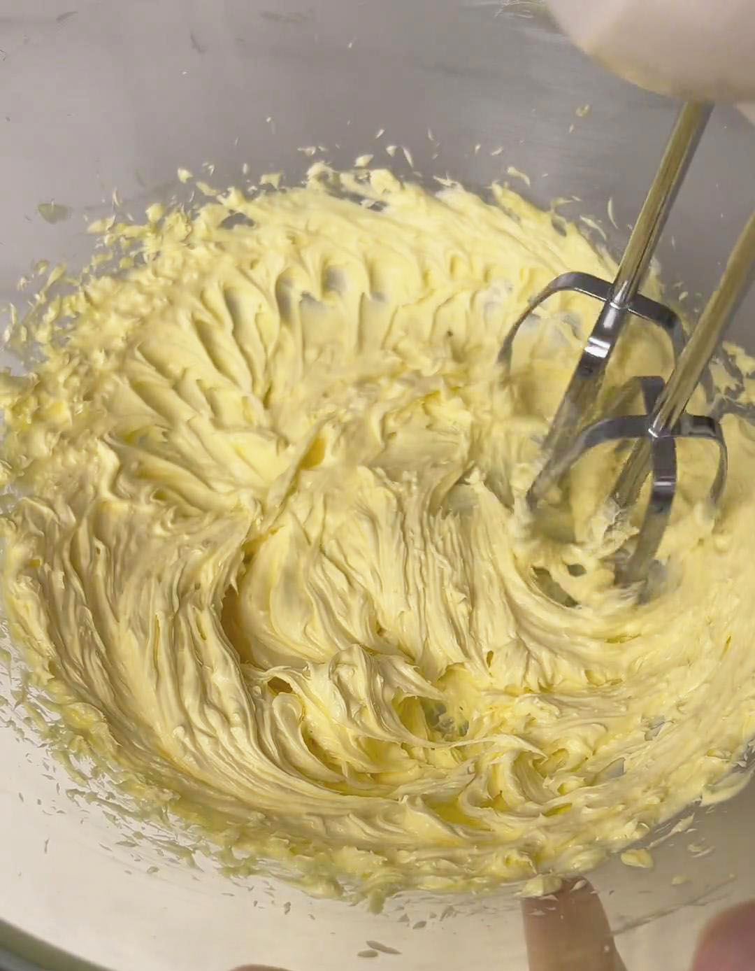 use an electric mixer to blend until fully incorporated