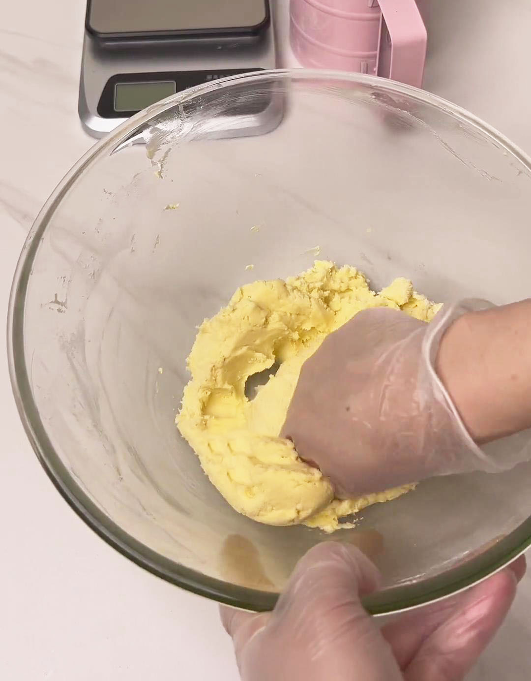 use your hand to knead the dough