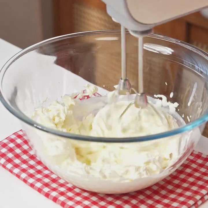 whip at low speed until it thickens