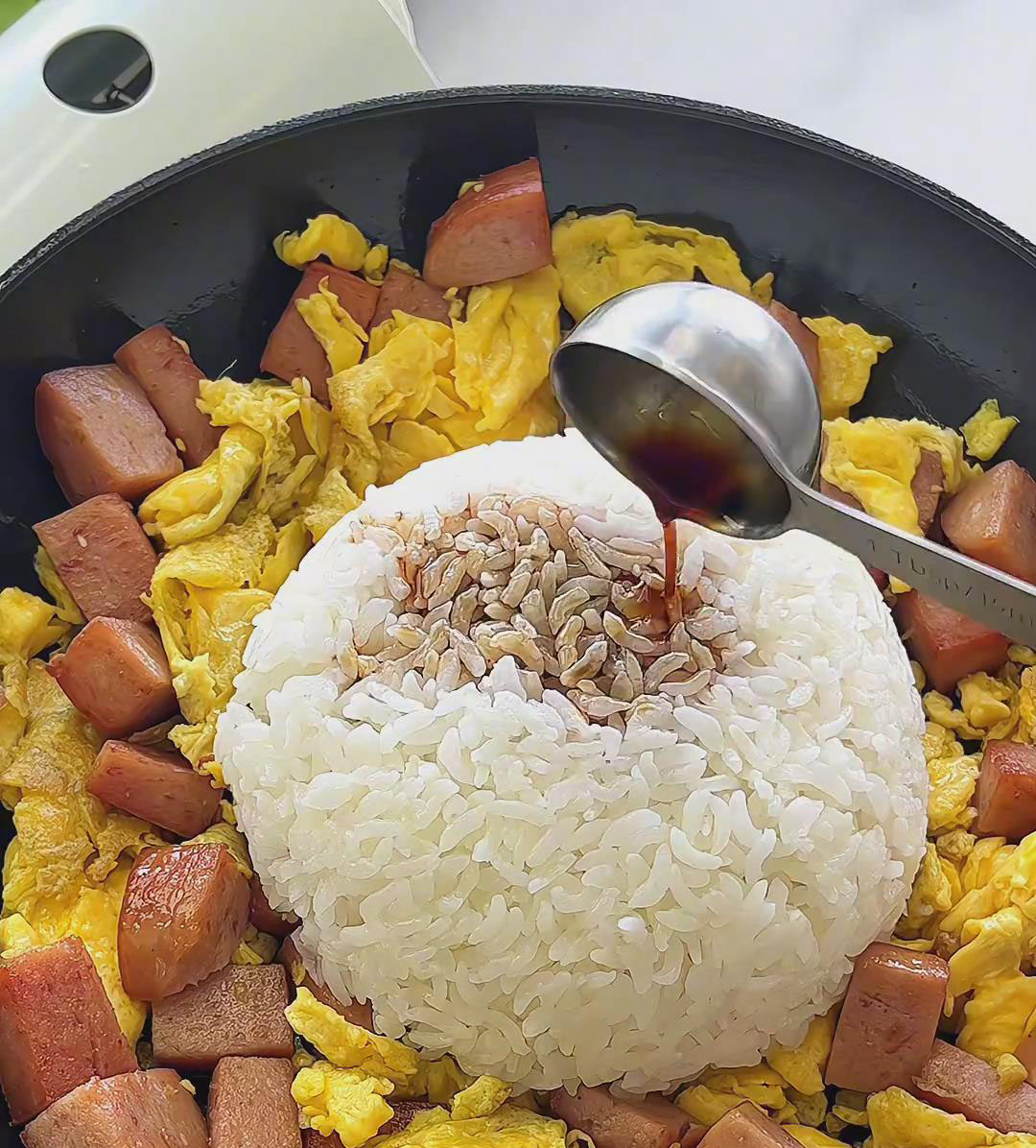 add the prepared rice