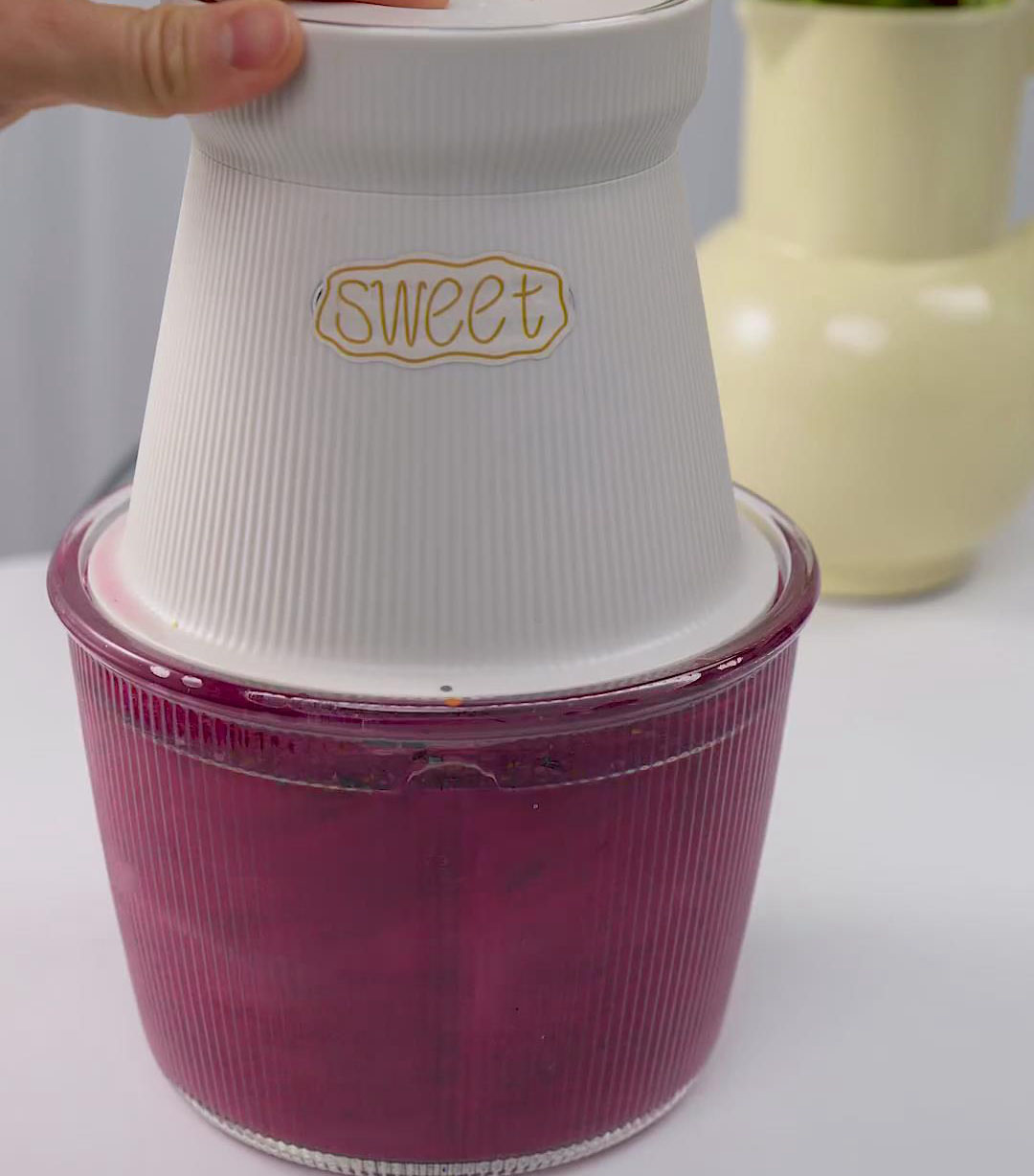 blend into fruit juice blend into fruit juice