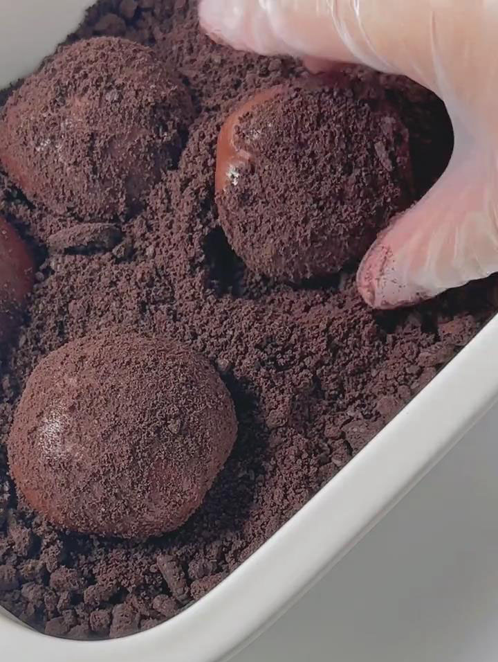 coat with oreo crumbs
