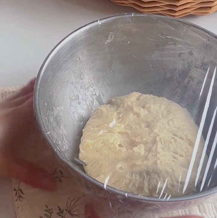 cover the dough with plastic wrap cover the dough with plastic wrap