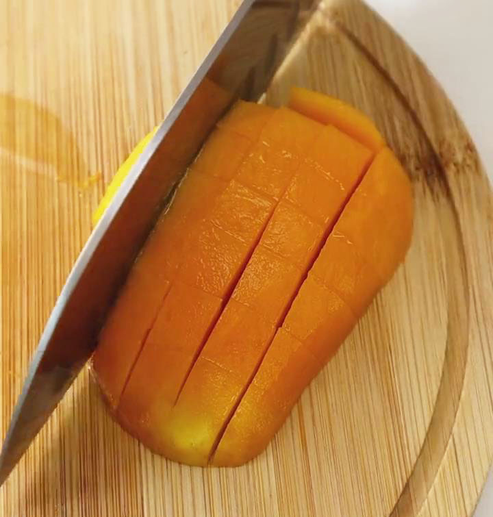 dice mango into small cubes dice mango into small cubes