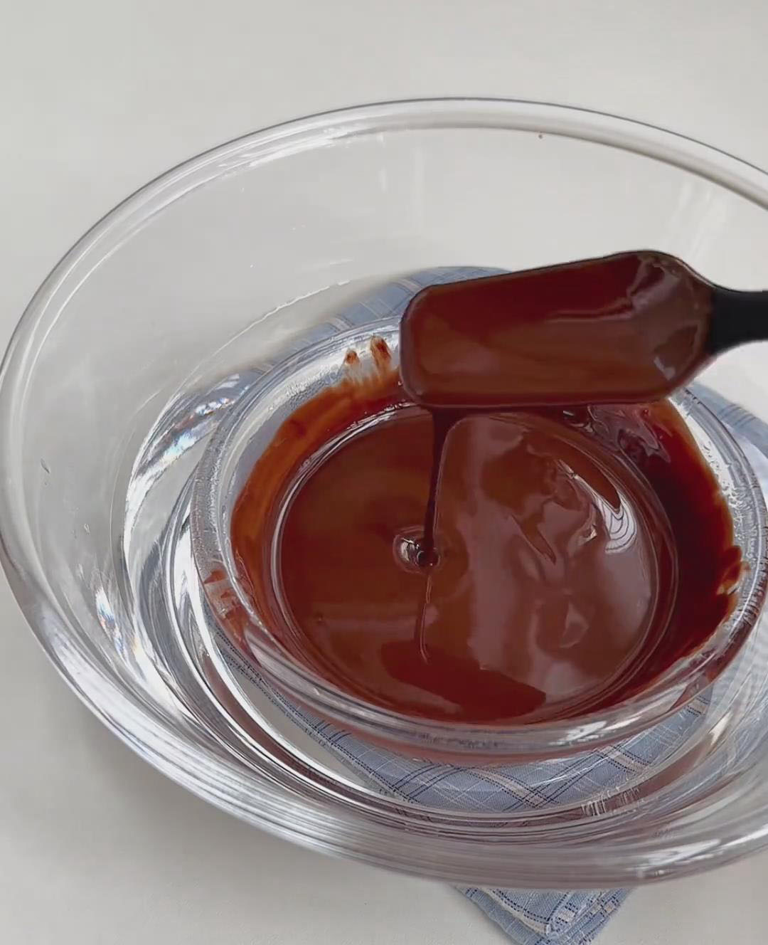 melt the mixture slowly using the double boiler method