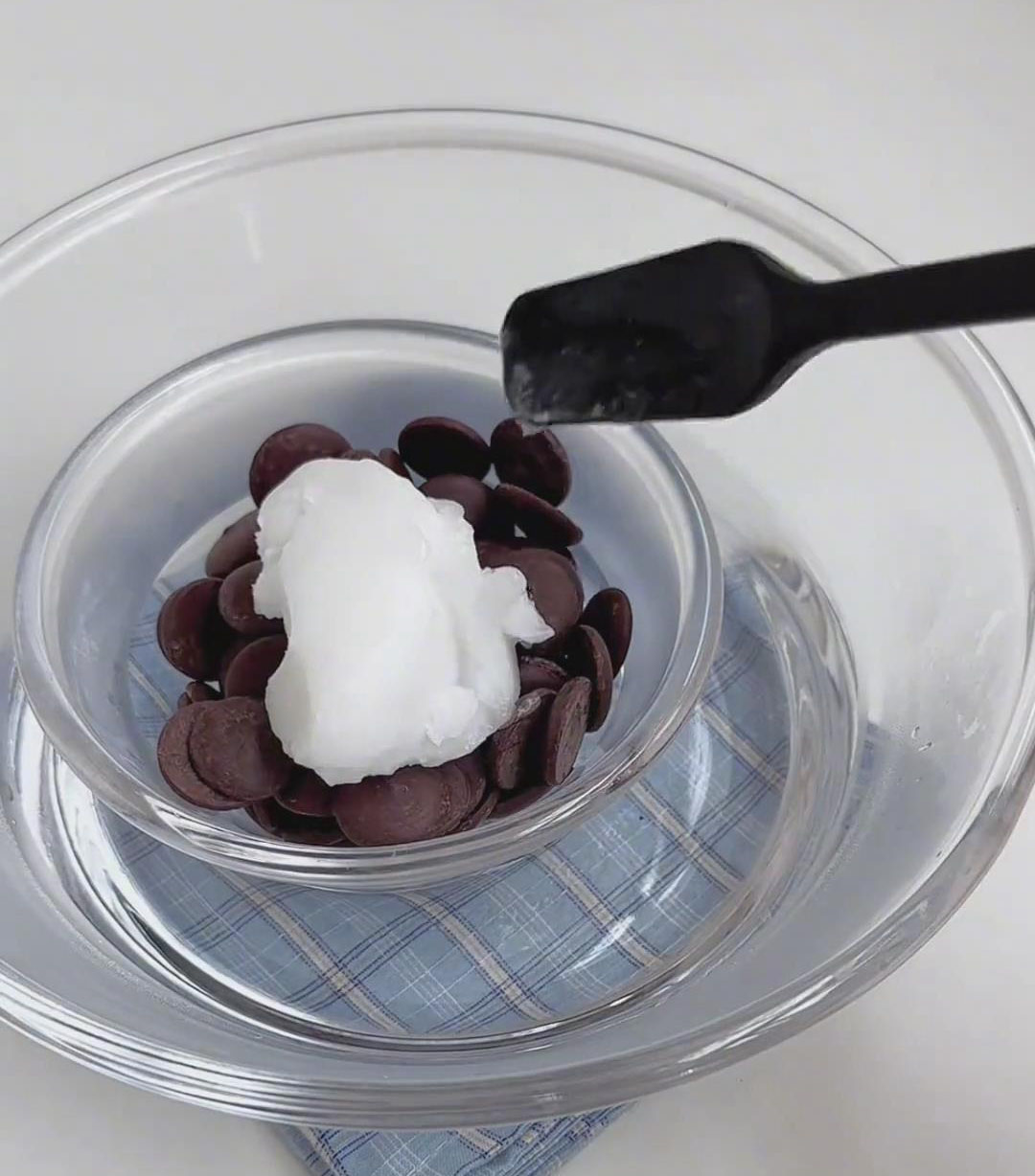 prepare the chocolate coating