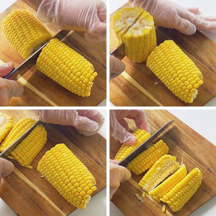 prepare the corn