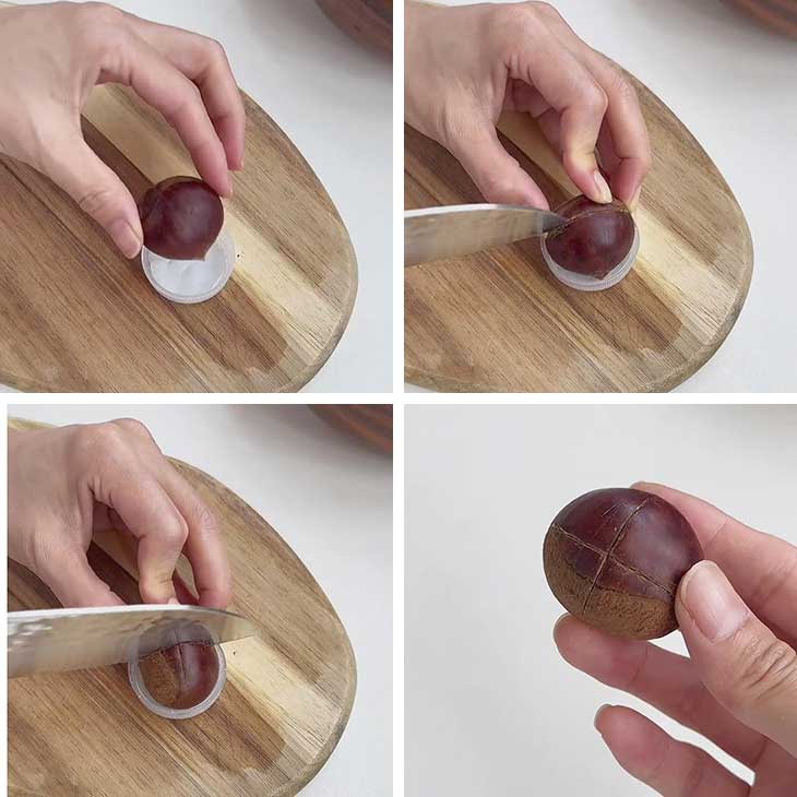 preprocess the chestnuts