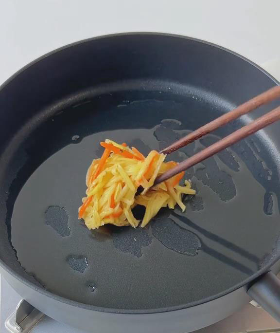 scoop the batter into the pan