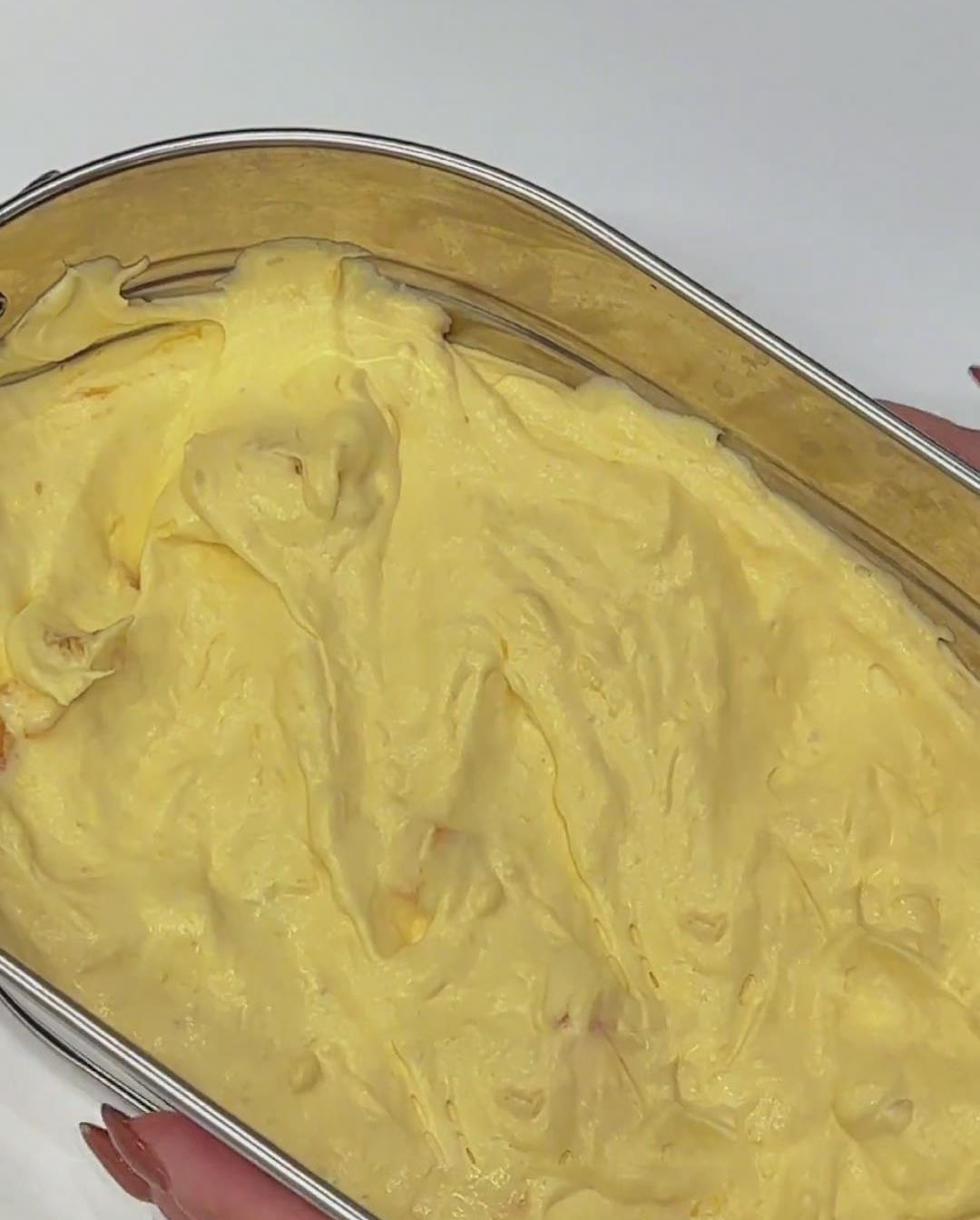 smooth the surface with a spatula