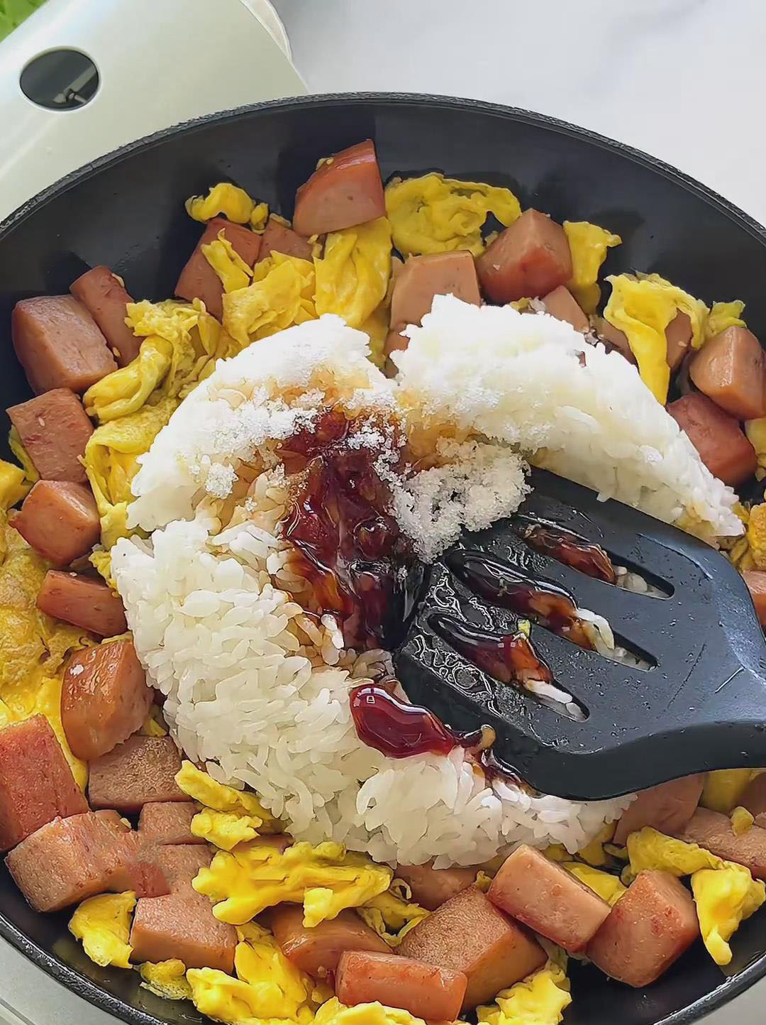 stir everything well with the spatula