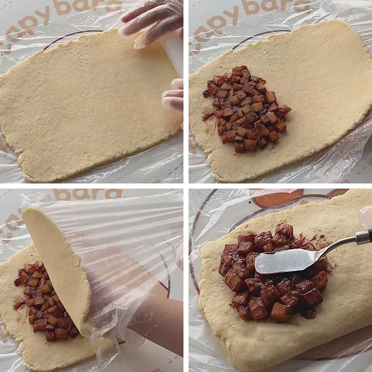 assemble and shape the scones