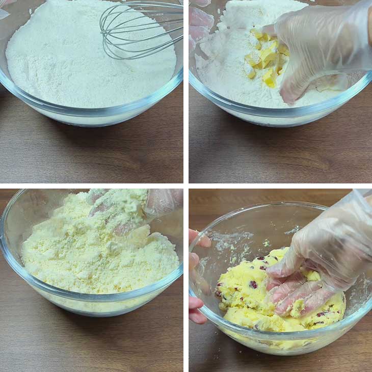 make the cranberry scone dough make the cranberry scone dough