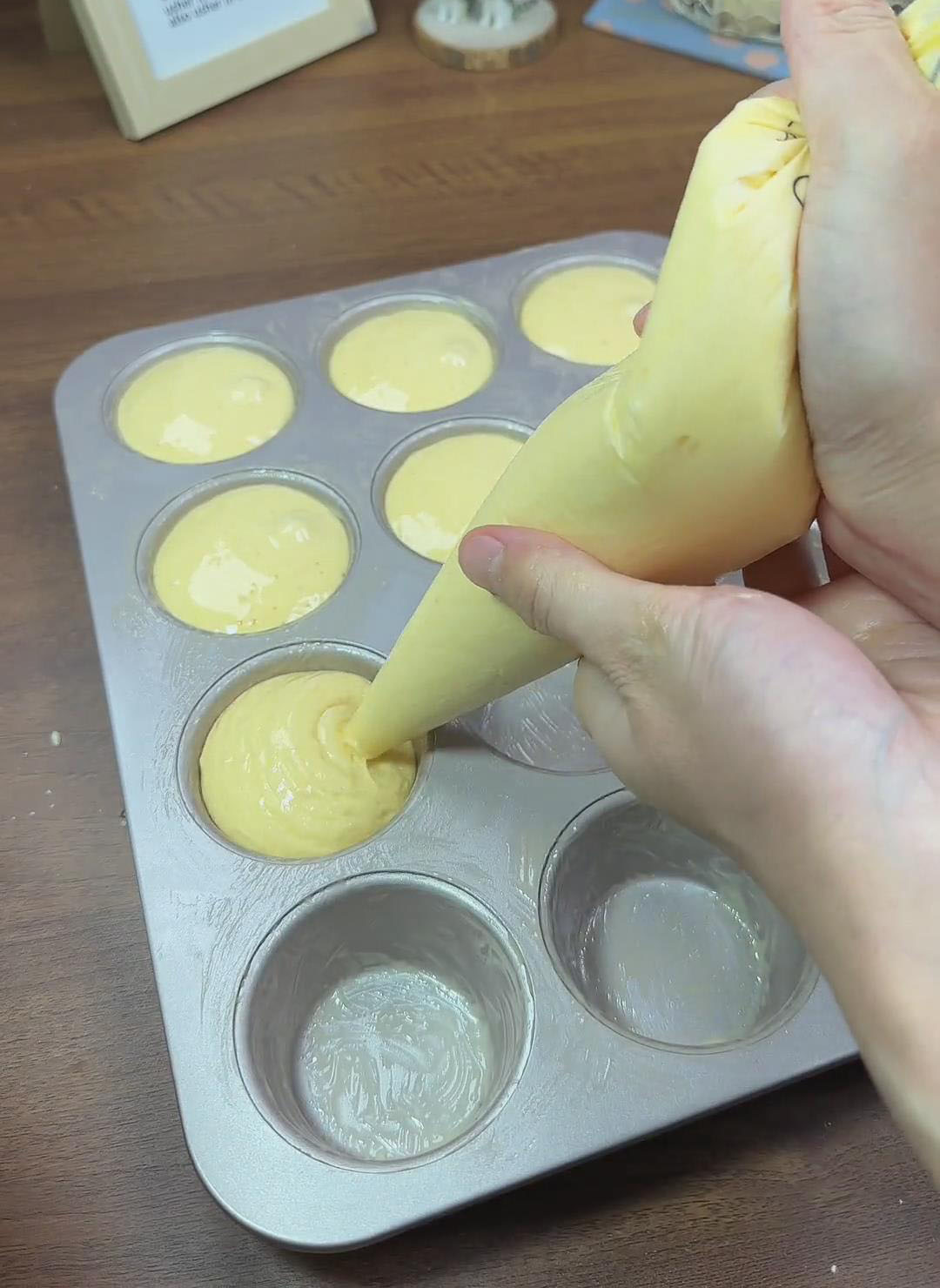 pipe the batter into each mold