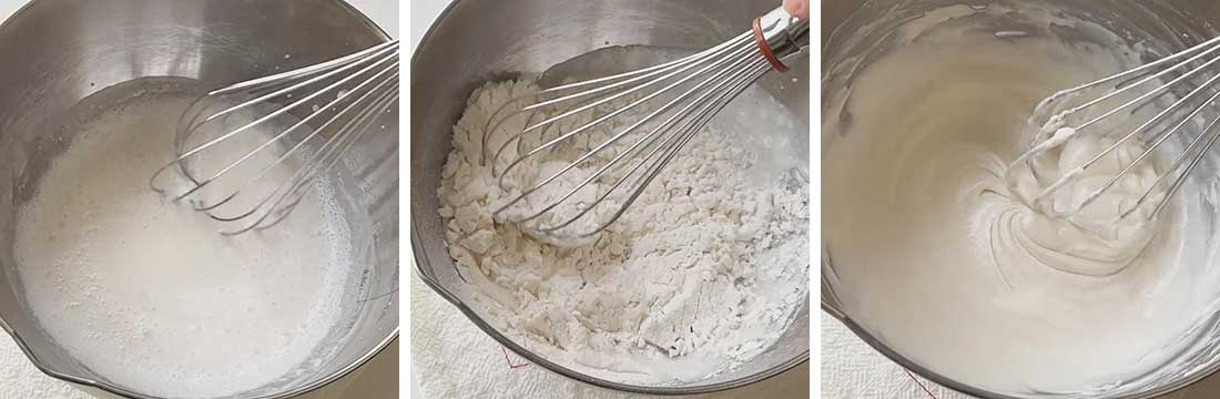 prepare the cake batter