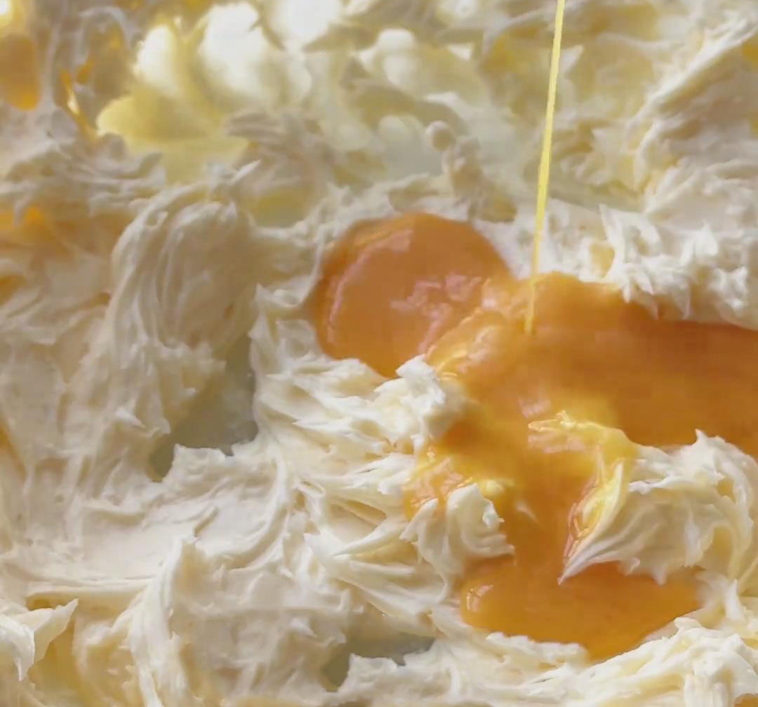 adding egg liquid